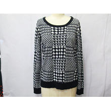 100% Acrylic Jacquard Ladies Pullover Sweater